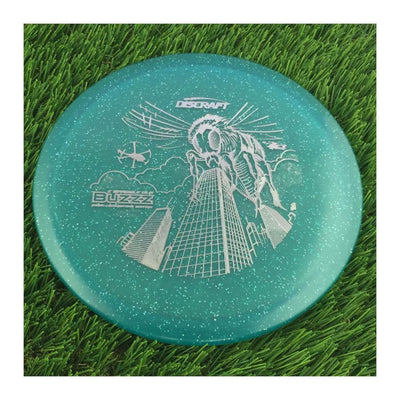 Discraft Elite Z Sparkle Glo Buzzz with 2023 Ledgestone Edition - Wave 1 Stamp - 180g - Translucent Blue