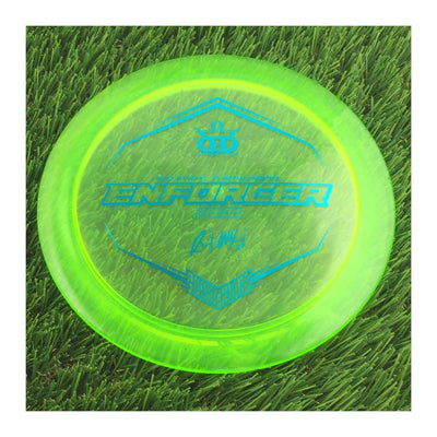 Dynamic Discs Lucid Ice Enforcer with Ricky Wysocki - 2X World Champion - SockiBomb Stamp - 171g - Translucent Yellow