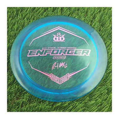 Dynamic Discs Lucid Ice Enforcer with Ricky Wysocki - 2X World Champion - SockiBomb Stamp - 174g - Translucent Blue