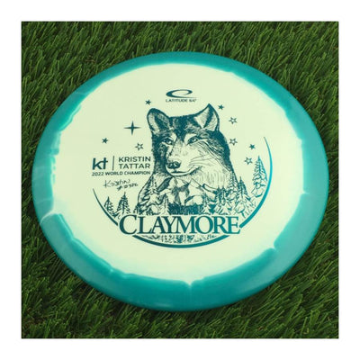 Latitude 64 Gold Line Orbit Claymore with Kristin Tattar #73986 - 2022 World Champion Team Series 2023 Stamp - 178g - Solid Green