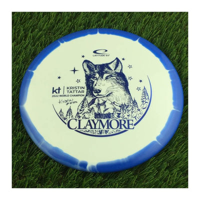 Latitude 64 Gold Line Orbit Claymore with Kristin Tattar #73986 - 2022 World Champion Team Series 2023 Stamp - 178g - Solid Blue