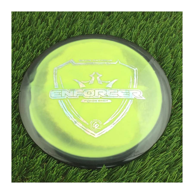 Dynamic Discs Fuzion Orbit Enforcer with Gavin Rathbun 2023 Team Series Stamp - 175g - Solid Yellow