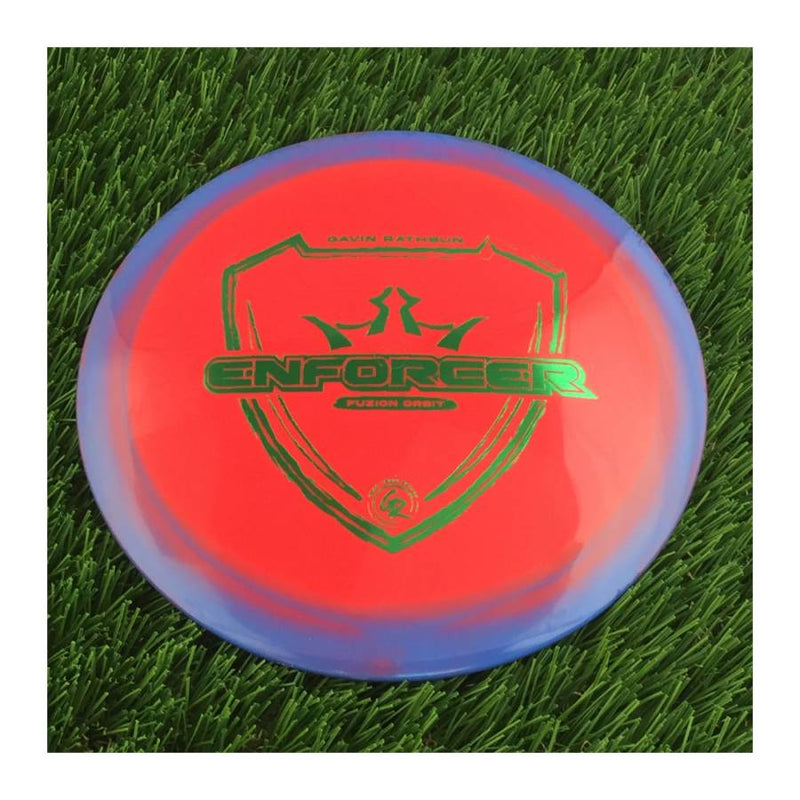 Dynamic Discs Fuzion Orbit Enforcer with Gavin Rathbun 2023 Team Series Stamp - 175g - Solid Red