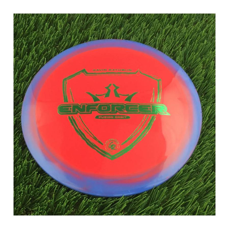 Dynamic Discs Fuzion Orbit Enforcer with Gavin Rathbun 2023 Team Series Stamp - 175g - Solid Red