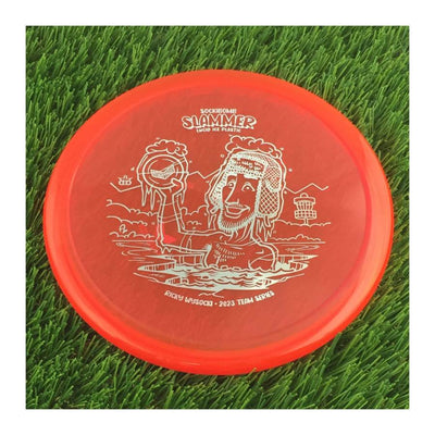 Dynamic Discs Lucid Ice SockiBomb Slammer with Ricky Wysocki Ice Bath 2023 Team Series Stamp - 175g - Translucent Red