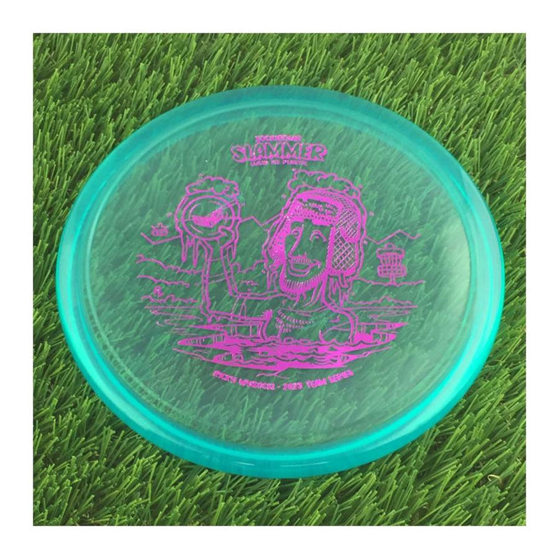 Dynamic Discs Lucid Ice SockiBomb Slammer with Ricky Wysocki Ice Bath 2023 Team Series Stamp - 174g - Translucent Light Blue