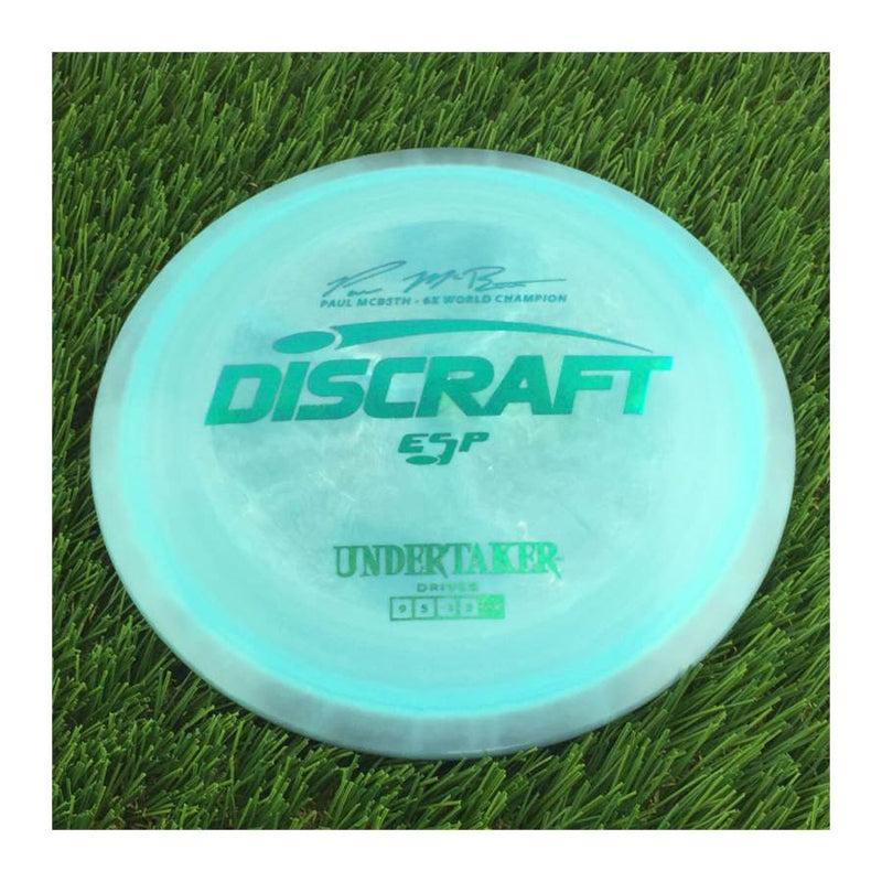 Discraft ESP Undertaker with Paul McBeth - 6x World Champion Signature Stamp - 174g - Solid Light Blue