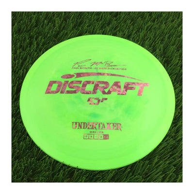 Discraft ESP Undertaker with Paul McBeth - 6x World Champion Signature Stamp - 172g - Solid Light Green