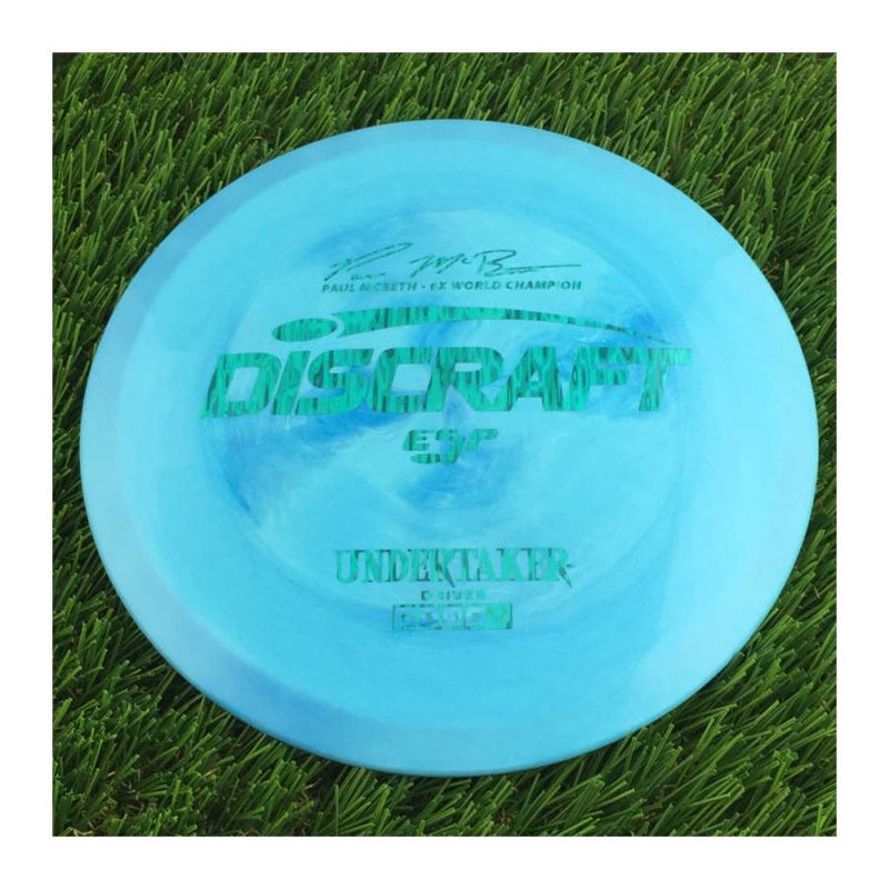 Discraft ESP Undertaker with Paul McBeth - 6x World Champion Signature Stamp - 169g - Solid Light Blue