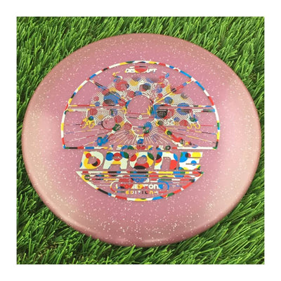 Discraft Elite Z Sparkle Glo Drone with 2023 Ledgestone Edition - Wave 2 Stamp - 180g - Translucent Purple