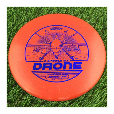 Discraft Elite Z Sparkle Glo Drone with 2023 Ledgestone Edition - Wave 2 Stamp - 180g - Translucent Red