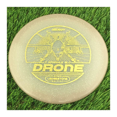 Discraft Elite Z Sparkle Glo Drone with 2023 Ledgestone Edition - Wave 2 Stamp - 180g - Translucent Grey