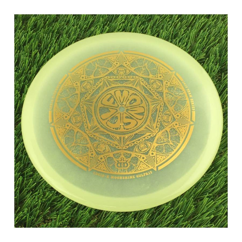 Dynamic Discs Lucid-X Moonshine Culprit with Chris Clemons Lemon Slice Team Series 2023 Stamp - 176g - Translucent Pale Yellow