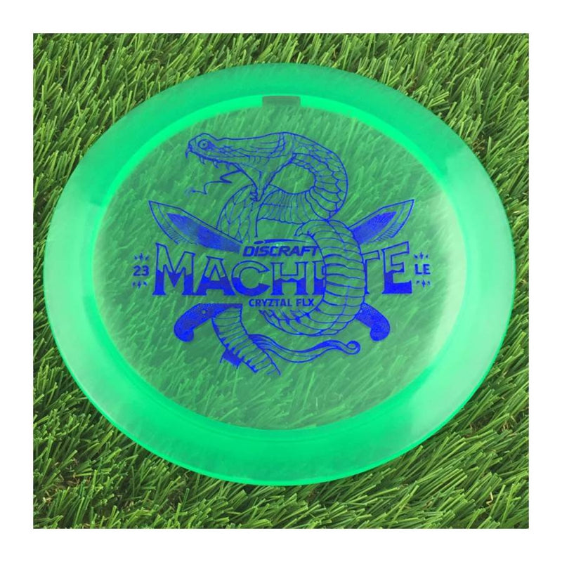 Discraft CryZtal Flx Machete with 2023 Ledgestone Edition - Wave 2 Stamp - 174g - Translucent Green