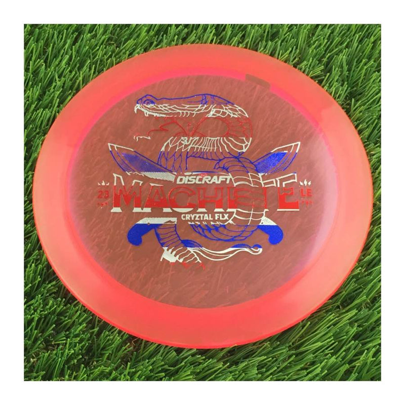 Discraft CryZtal Flx Machete with 2023 Ledgestone Edition - Wave 2 Stamp - 174g - Translucent Pink