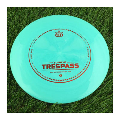 Dynamic Discs Supreme Trespass with First Run Stamp - 175g - Solid Green