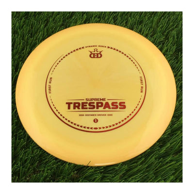 Dynamic Discs Supreme Trespass with First Run Stamp - 171g - Solid Orange