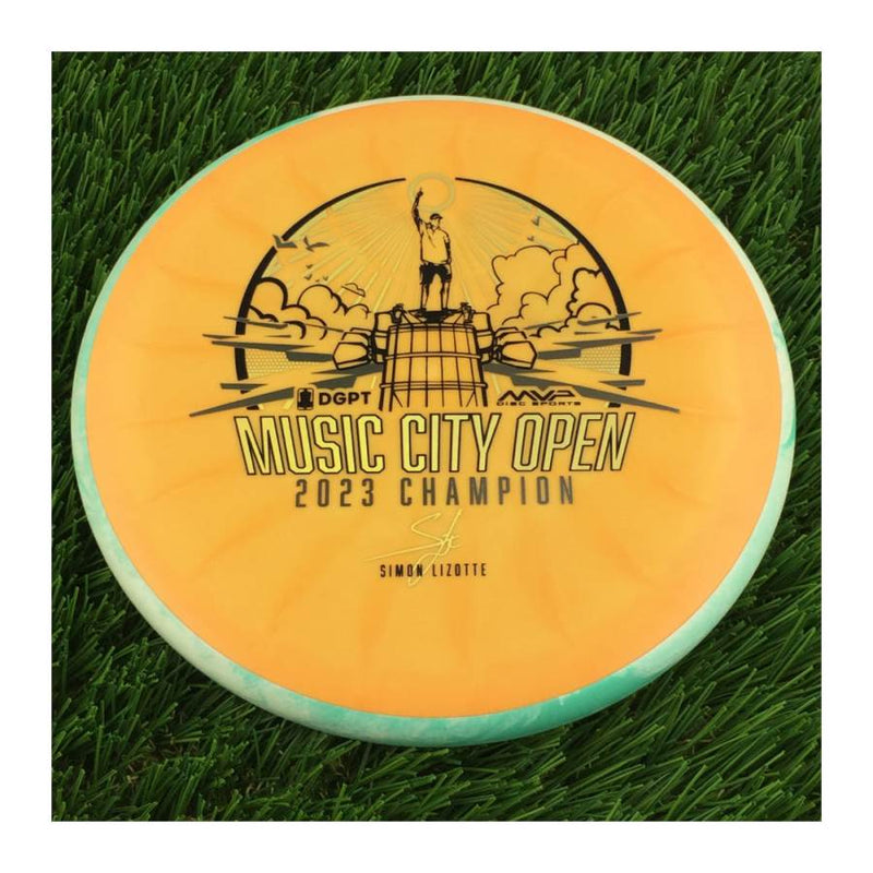 Axiom Fission Proxy with DGPT Music City Open Champion 2023 Simon Lizotte Signature Stamp - 173g - Solid Light Orange