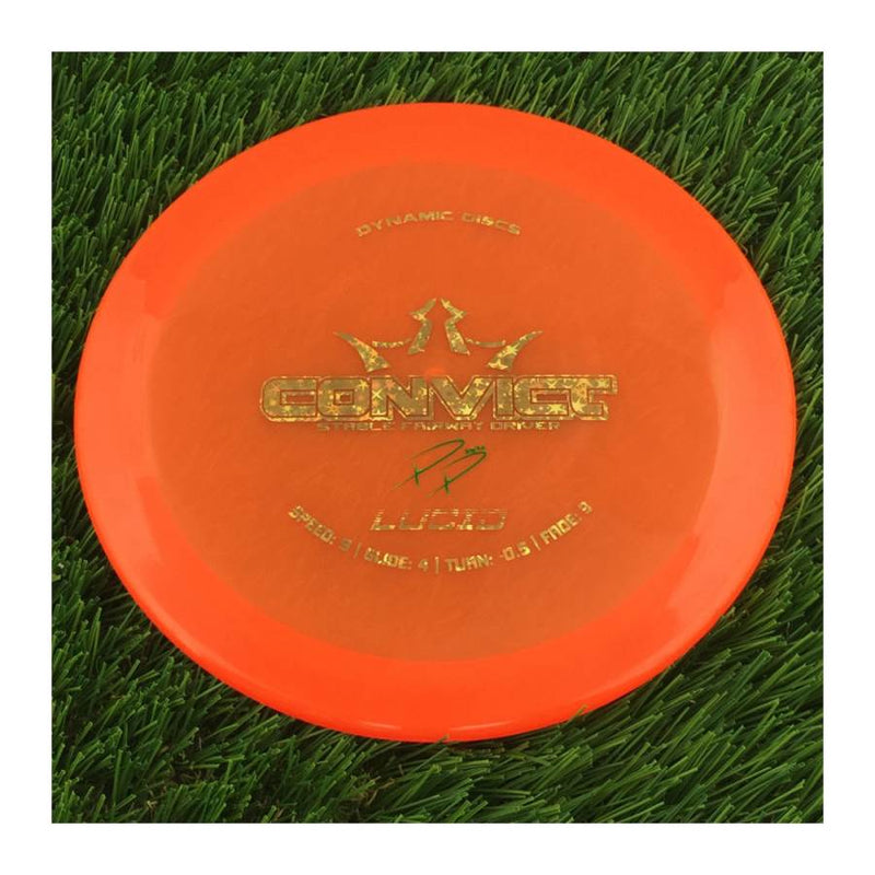 Dynamic Discs Lucid Convict with PP 29190 Paige Pierce Stamp - 174g - Translucent Orange