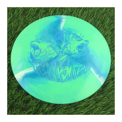 Discraft ESP Swirl Punisher with 2023 Ledgestone Edition - Wave 3 Stamp - 174g - Solid Green