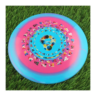 Dynamic Discs Fuzion Orbit Eye Maverick with Zach Melton Crazy Hair ZM Spiral Team Series 2023 Stamp - 173g Light Blue