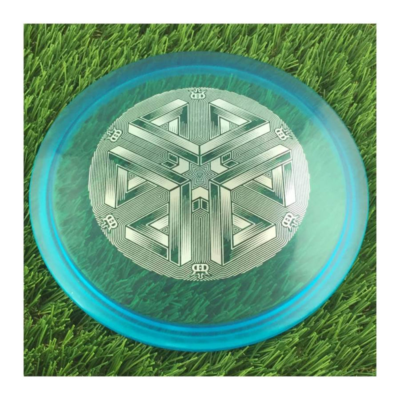 Dynamic Discs Lucid Ice Verdict with DD Impossible Cube Stamp - 176g - Translucent Blue