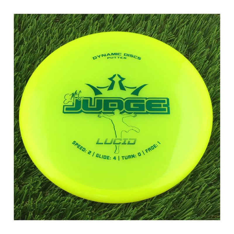 Dynamic Discs Lucid EMAC Judge with EMAC Signature Stamp - 174g - Translucent Yellow