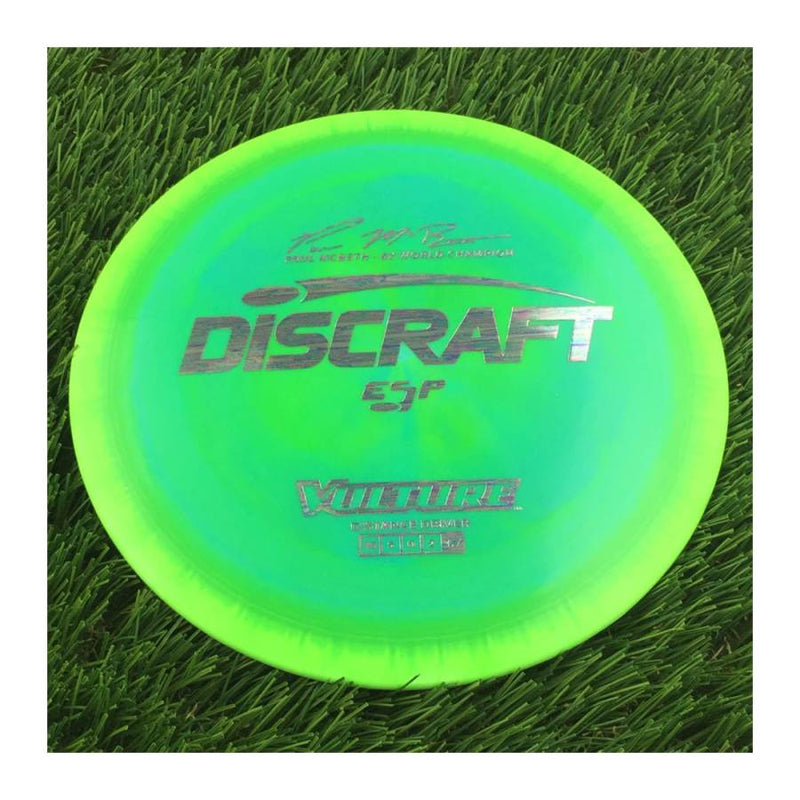 Discraft ESP Vulture with Paul McBeth - 6x World Champion Signature Stamp - 174g - Solid Bluish Green