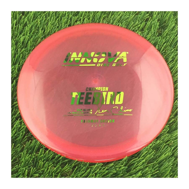 Innova Champion Teebird with Ken Climo 12x World Champion Burst Logo Stamp - 172g - Translucent Red