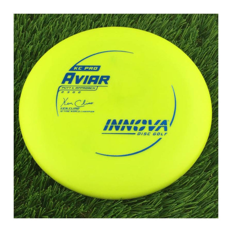 Innova Pro KC Aviar with Ken Climo 12 Time World Champion Burst Logo Stamp - 175g - Solid Yellow