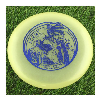 Dynamic Discs Lucid-X Moonshine Glow Agent with Carter Ahrens Secret Agent Team Series 2023 Stamp - 176g - Translucent Glow