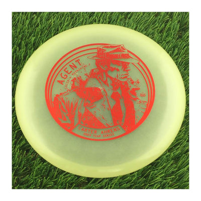 Dynamic Discs Lucid-X Moonshine Glow Agent with Carter Ahrens Secret Agent Team Series 2023 Stamp - 175g - Translucent Glow