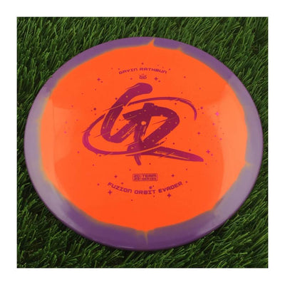 Dynamic Discs Fuzion Orbit Evader with Gavin Rathbun Space Orbit Team Series 2023 Stamp - 174g - Solid Orange