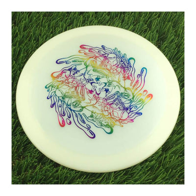 Discraft Elite Z UV Raptor with 2023 Ledgestone Edition - Wave 4 Stamp - 174g - Translucent Off White