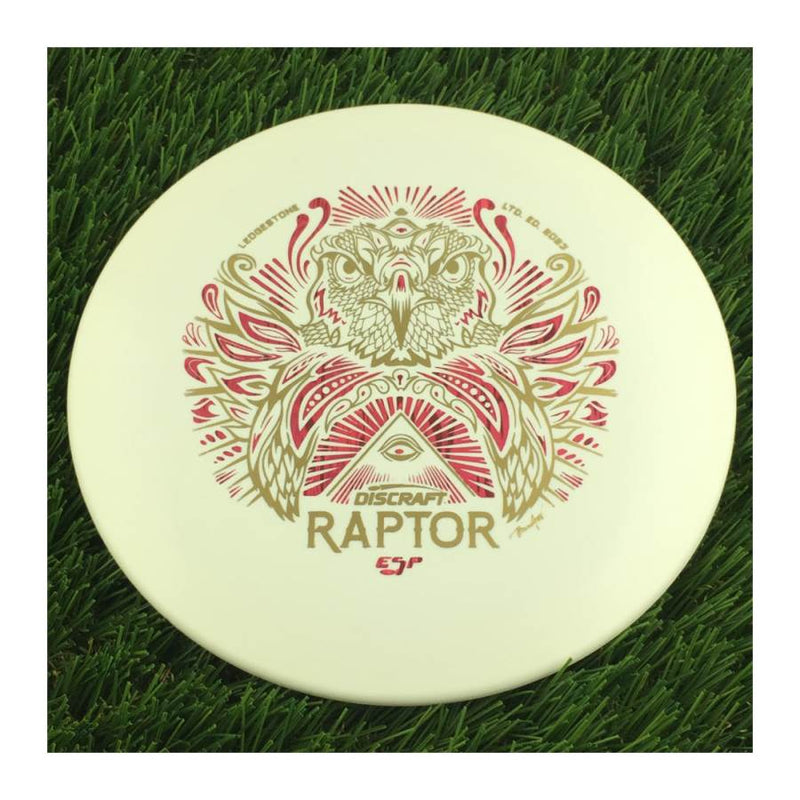 Discraft ESP Raptor with 2023 Ledgestone Edition - Wave 4 Stamp - 174g - Solid White