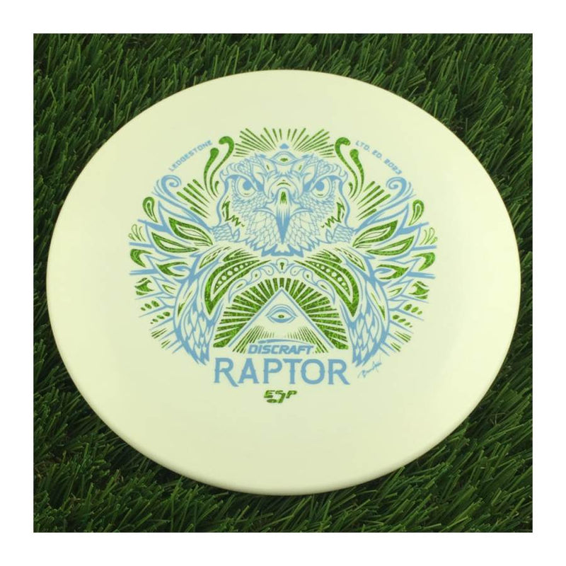 Discraft ESP Raptor with 2023 Ledgestone Edition - Wave 4 Stamp - 174g - Solid White