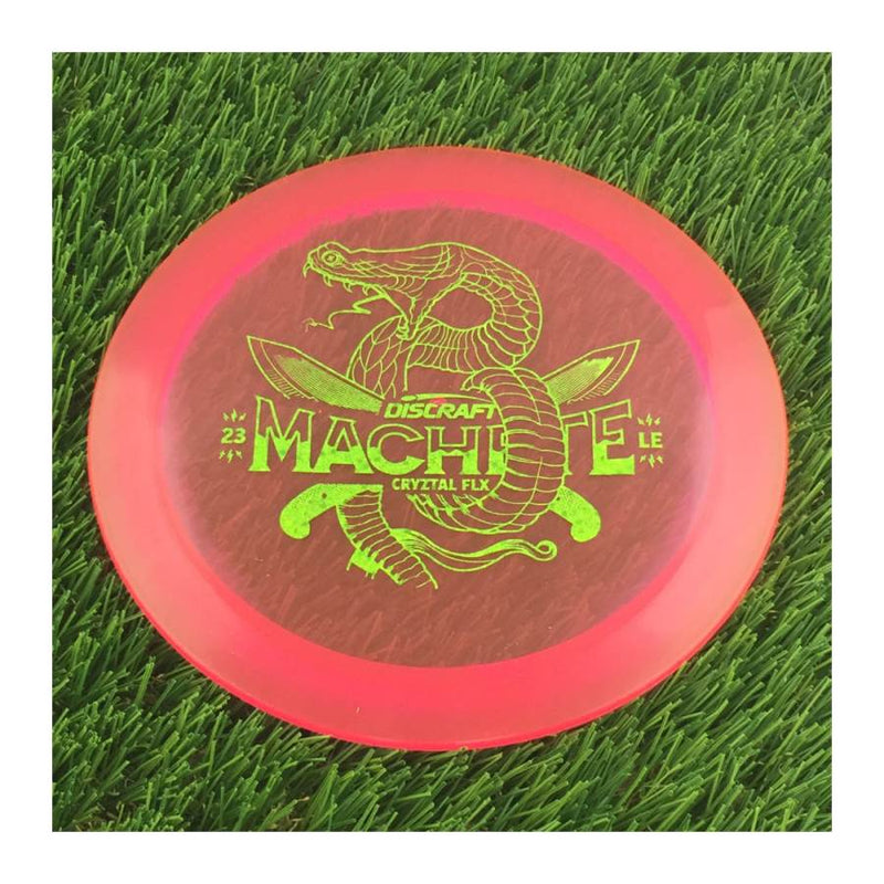 Discraft CryZtal Flx Machete with 2023 Ledgestone Edition - Wave 2 Stamp - 172g - Translucent Pink