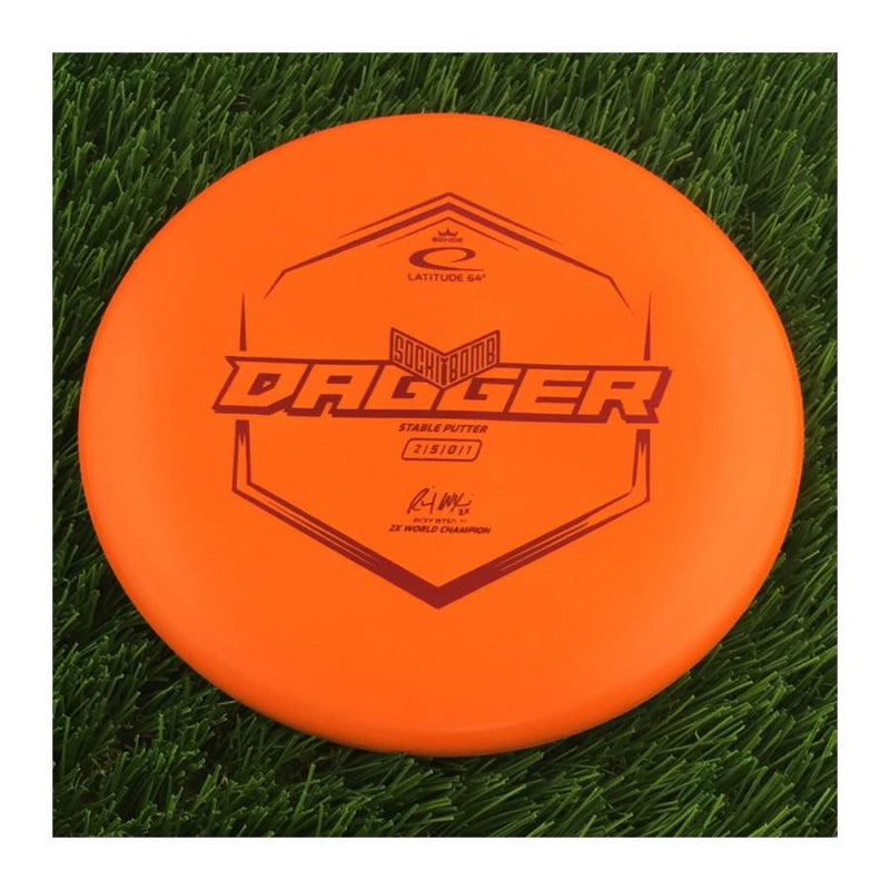 Latitude 64 Sense Dagger with Ricky Wysocki - 2X World Champion - SockiBomb Stamp - 175g - Solid Orange