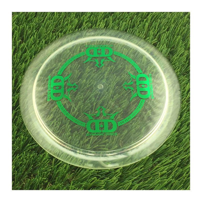 Dynamic Discs Lucid Ice Escape with Ten-Year Anniversary 2012-2022 Stamp - 174g - Translucent Clear