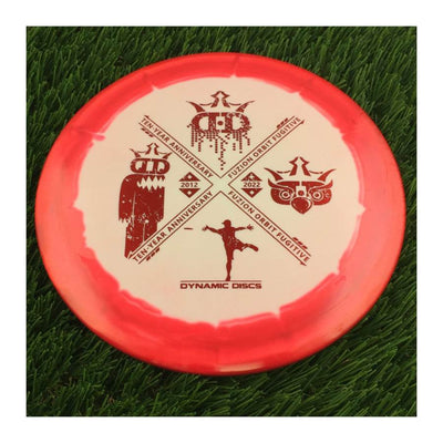 Dynamic Discs Fuzion Orbit Fugitive with Ten-Year Anniversary 2012-2022 Stamp - 177g - Solid Red