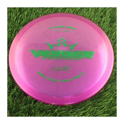 Dynamic Discs Lucid-X Glimmer Verdict with Chris Clemons Signature Team Series 2023 Stamp - 173g - Translucent Purple