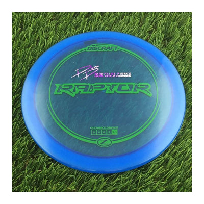 Discraft Elite Z Raptor with PP 29190 5X Paige Pierce World Champion Stamp - 174g - Translucent Blue