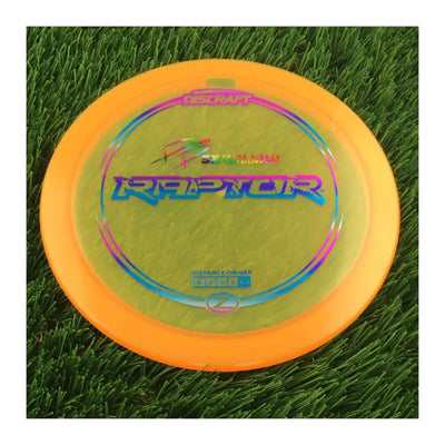 Discraft Elite Z Raptor with PP 29190 5X Paige Pierce World Champion Stamp - 174g - Translucent Orange