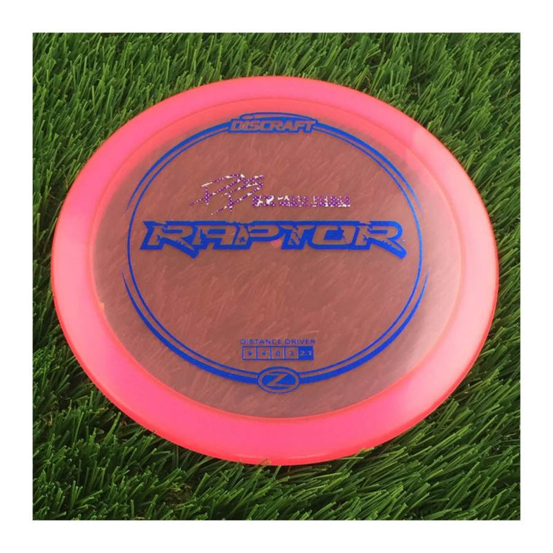 Discraft Elite Z Raptor with PP 29190 5X Paige Pierce World Champion Stamp - 174g - Translucent Pink