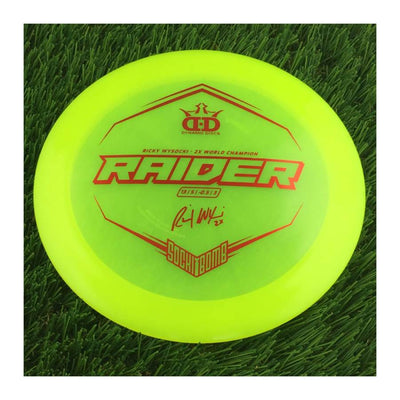 Dynamic Discs Lucid Ice Raider with Ricky Wysocki - 2X World Champion - SockiBomb Stamp - 176g - Translucent Yellow