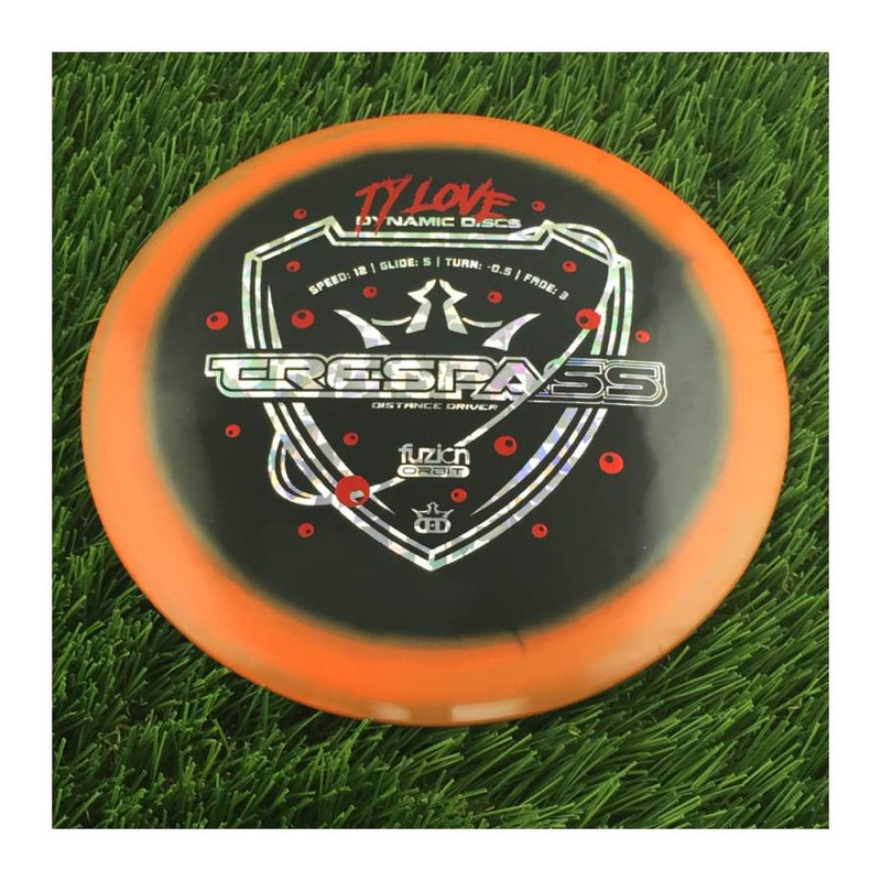 Dynamic Discs Fuzion Orbit Trespass with Ty Love Eyeballs Team Series 2023 Stamp - 173g - Solid Black