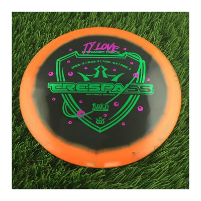 Dynamic Discs Fuzion Orbit Trespass with Ty Love Eyeballs Team Series 2023 Stamp - 173g - Solid Black