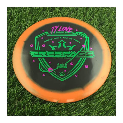 Dynamic Discs Fuzion Orbit Trespass with Ty Love Eyeballs Team Series 2023 Stamp - 173g - Solid Black