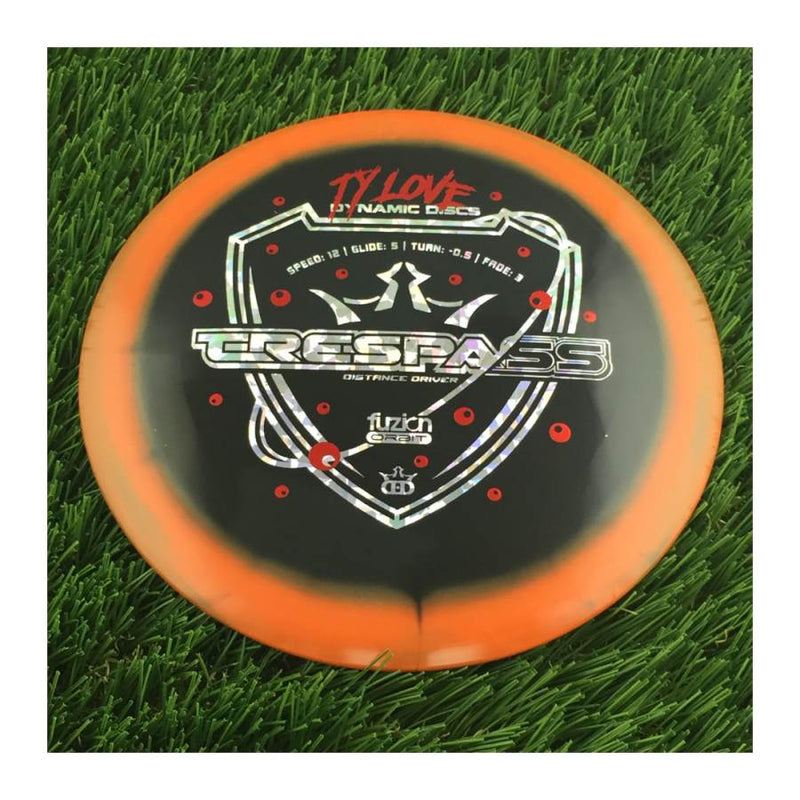 Dynamic Discs Fuzion Orbit Trespass with Ty Love Eyeballs Team Series 2023 Stamp - 173g - Solid Black