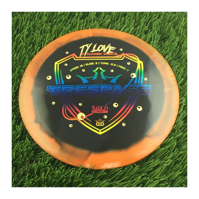 Dynamic Discs Fuzion Orbit Trespass with Ty Love Eyeballs Team Series 2023 Stamp - 175g - Solid Black